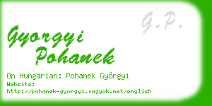 gyorgyi pohanek business card