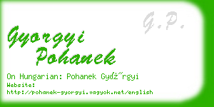 gyorgyi pohanek business card